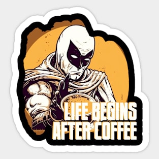 Life Begins After Coffee Sticker